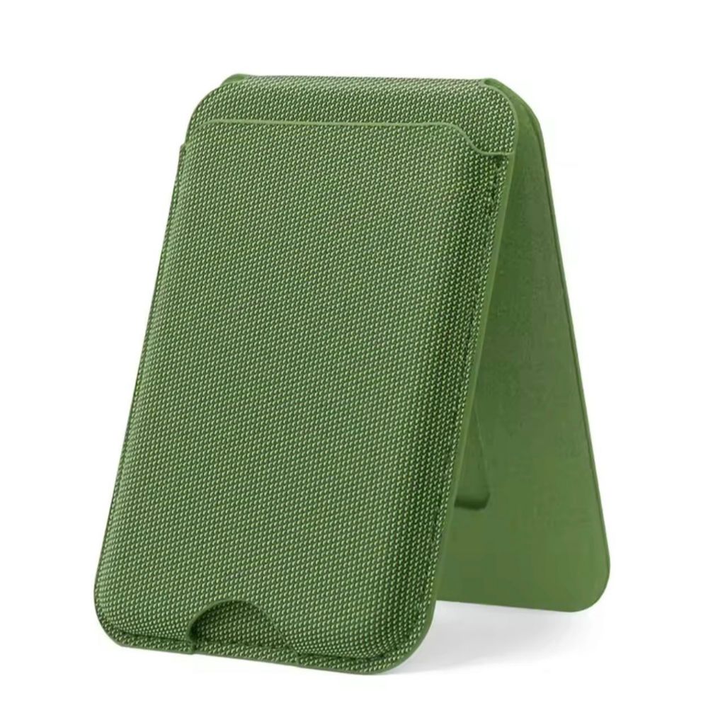 Slim Textile MagSafe Card Holder – 4 Cards | N52 Magnetic - Green