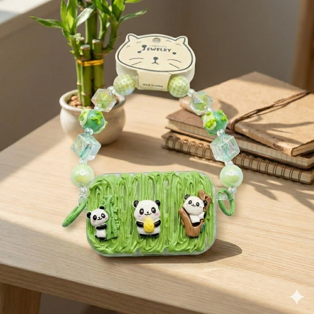 Green 3 Panda Charm