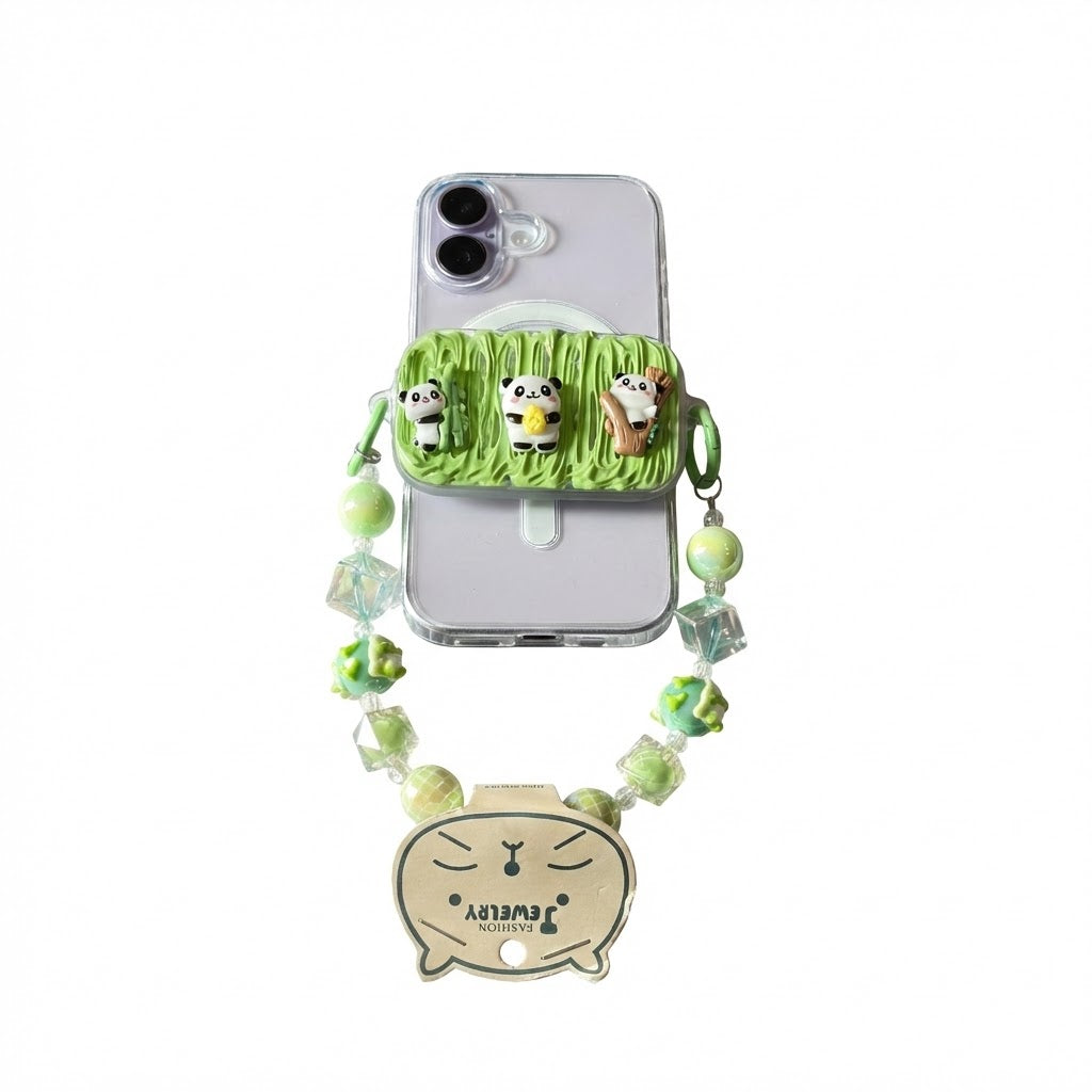 Green 3 Panda Charm