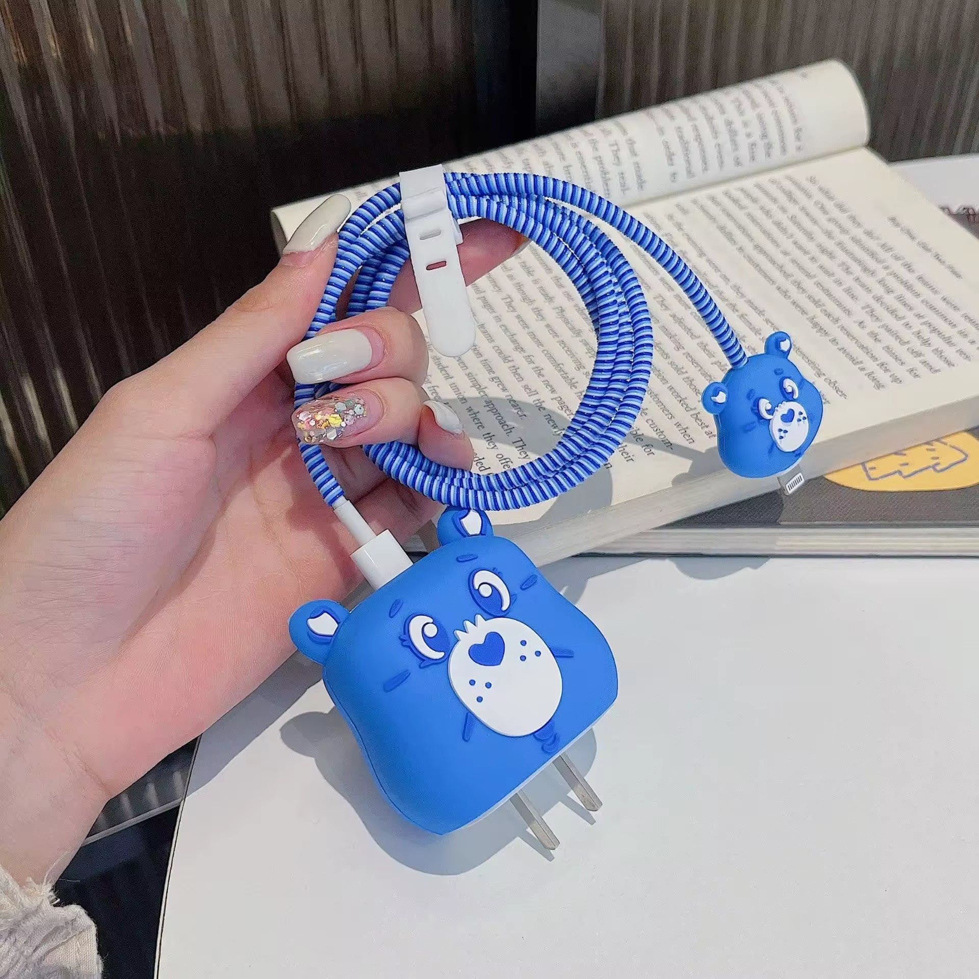 Grumpy Bear Charger & Cable Protective Case