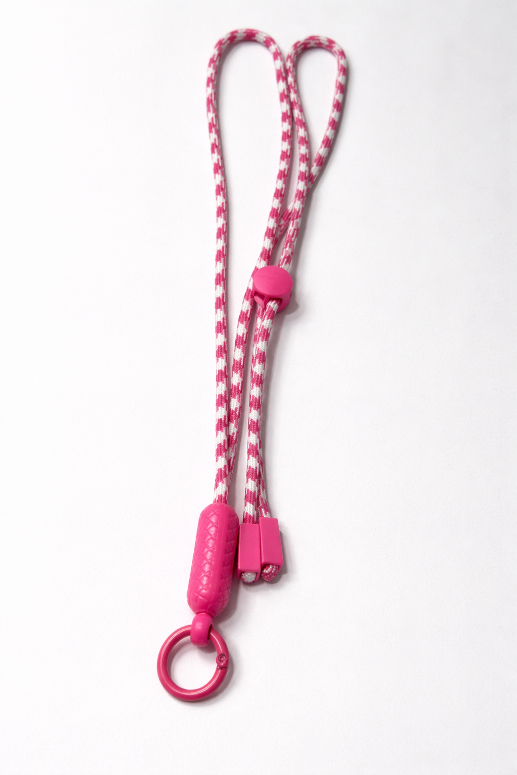 Hot Pink & White Crossbody Phone Lanyard
