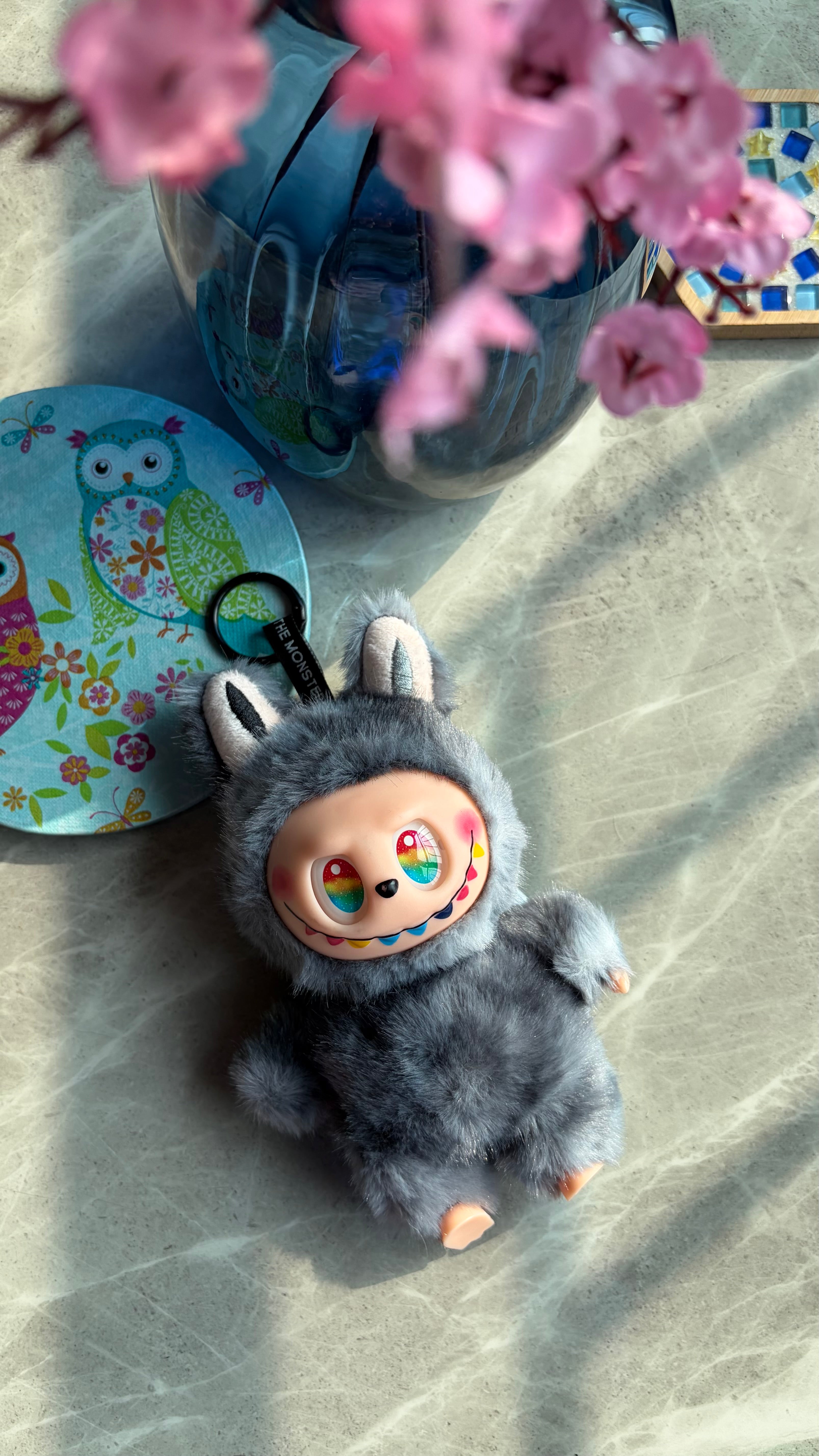 Labubu Plush Smoky Grey Doll