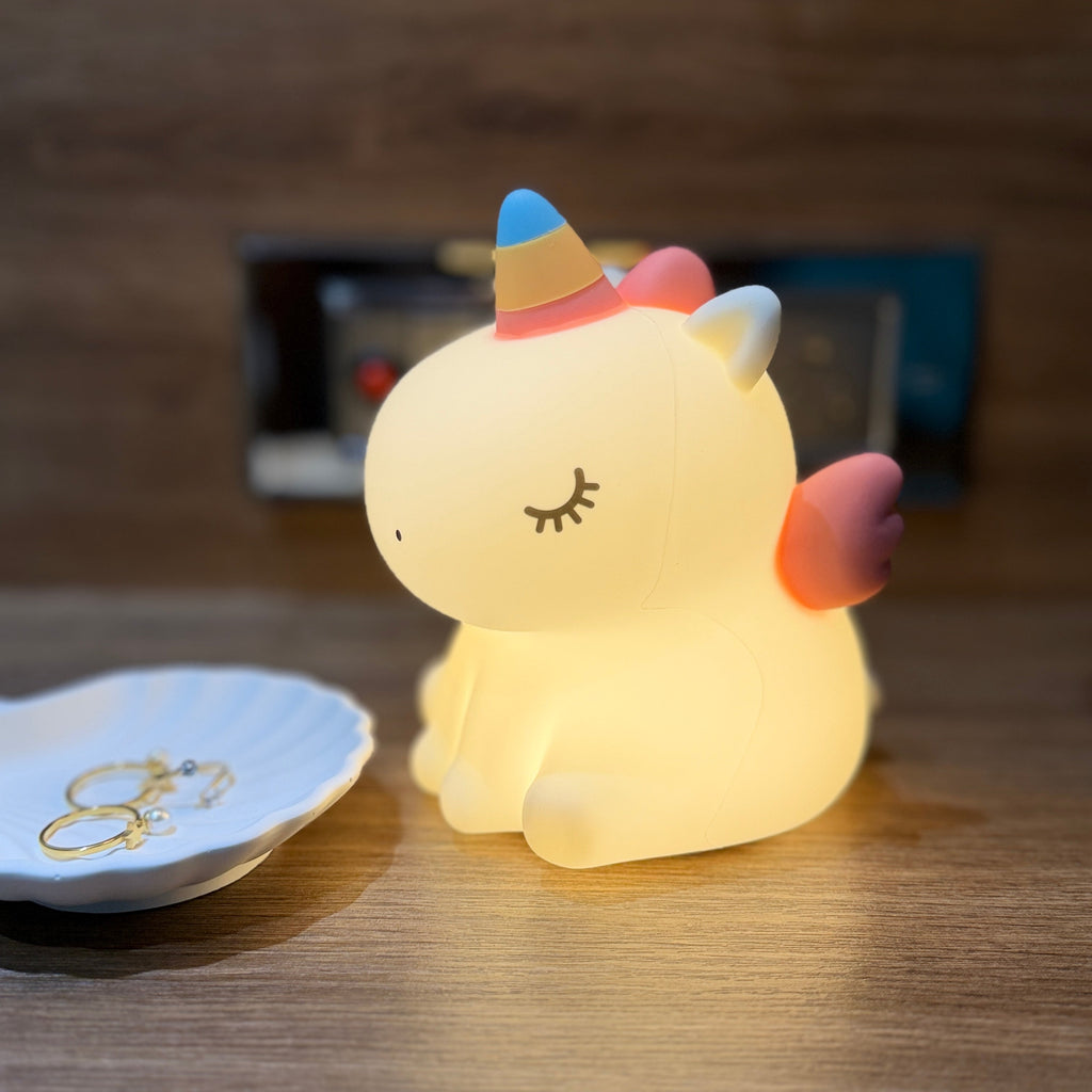 Unicorn Rechargeable Silicone LED Night Light | Touch Lamp