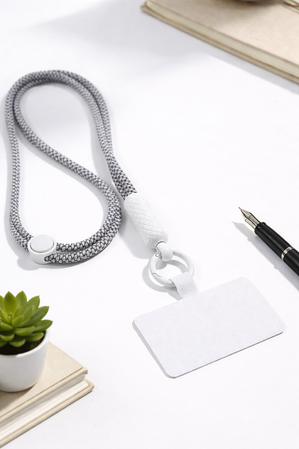 Black & White Lanyard Crossbody Phone Lanyard