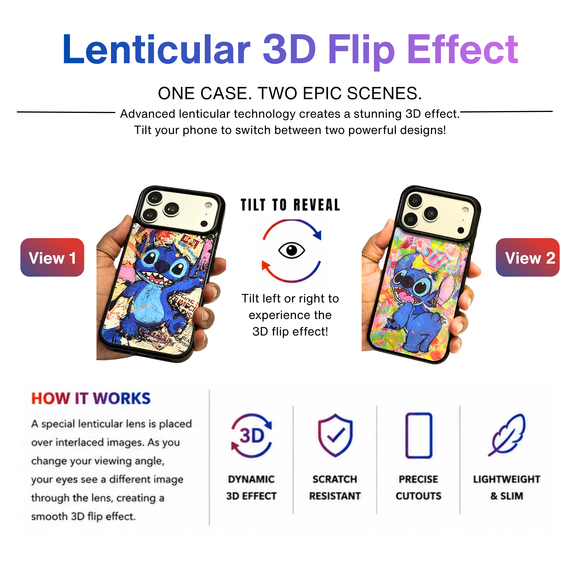Stitch 3D Lenticular Phone Case