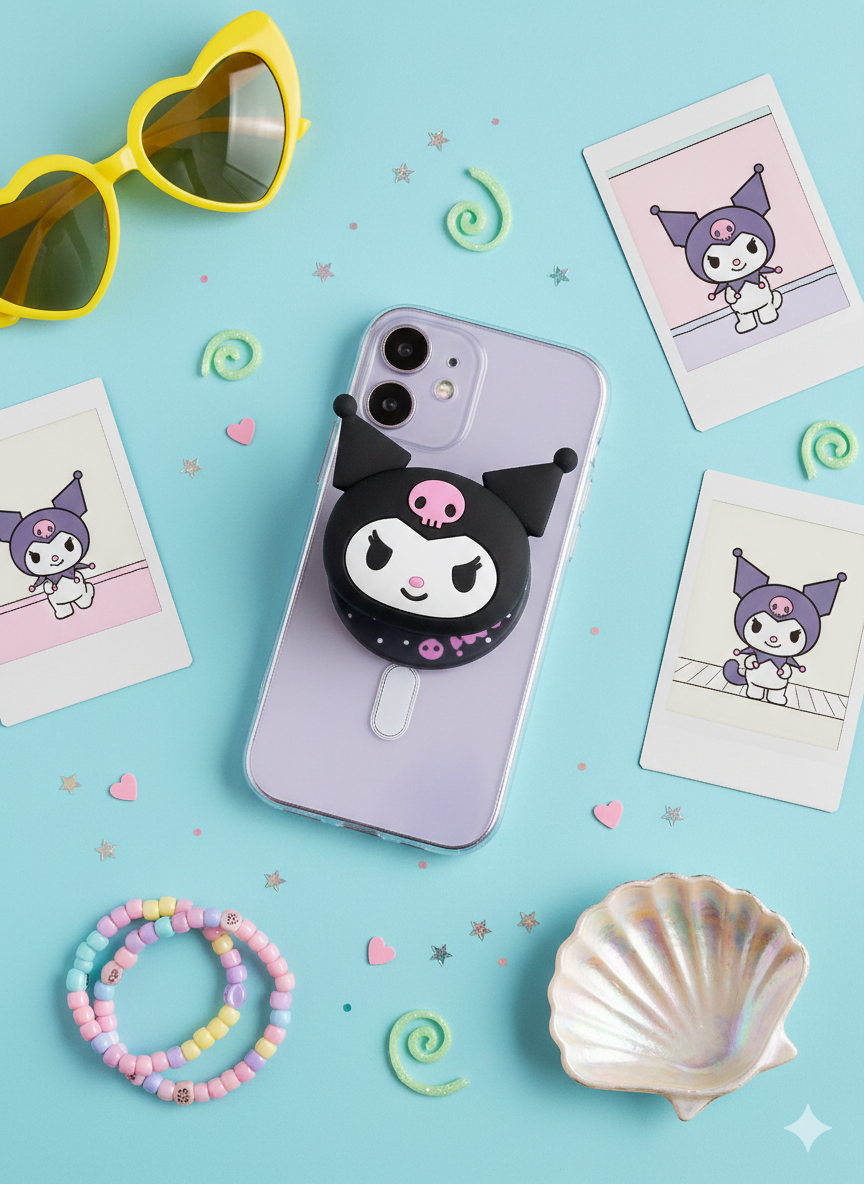 Kuromi Magnetic Grip & stand (Hello Kitty Series)