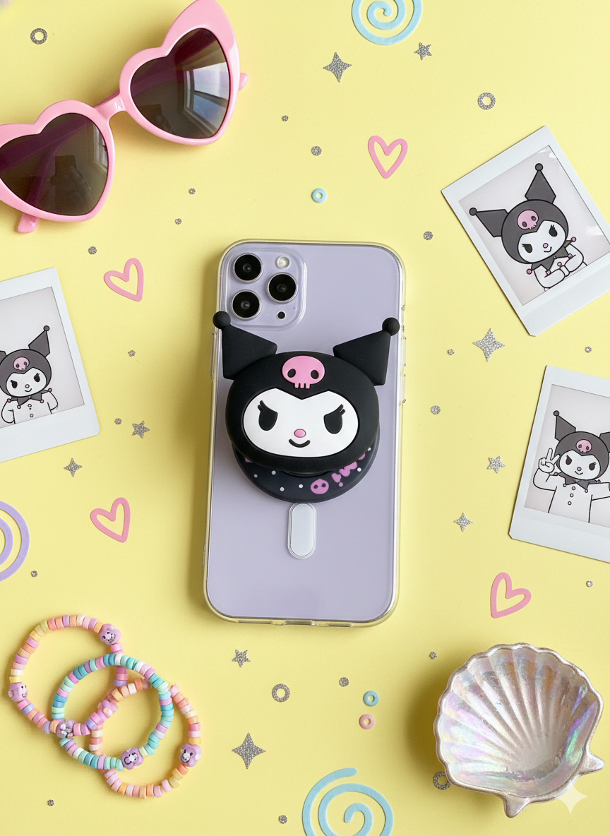 Kuromi Magnetic Grip & stand (Hello Kitty Series)