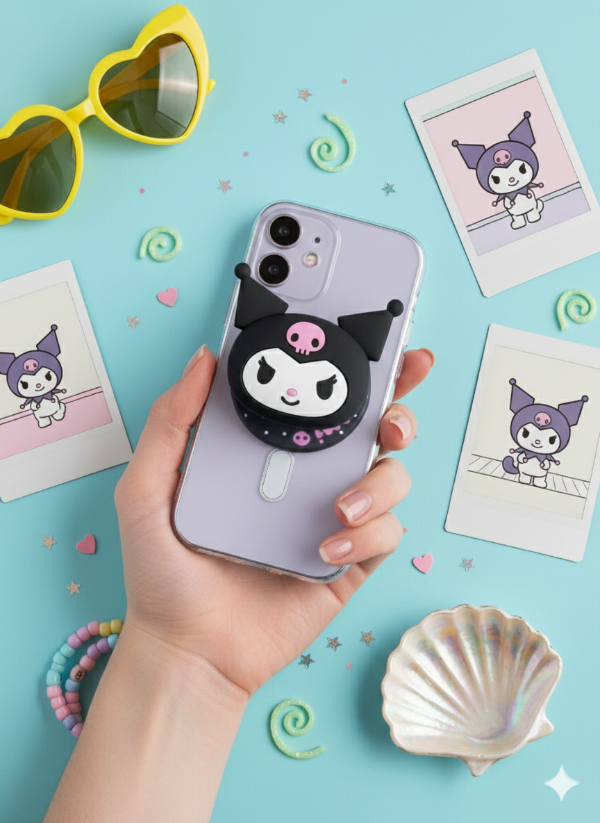 Kuromi Magnetic Grip & stand (Hello Kitty Series)