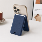 Slim Textile MagSafe Card Holder – 4 Cards | N52 Magnetic - Navy