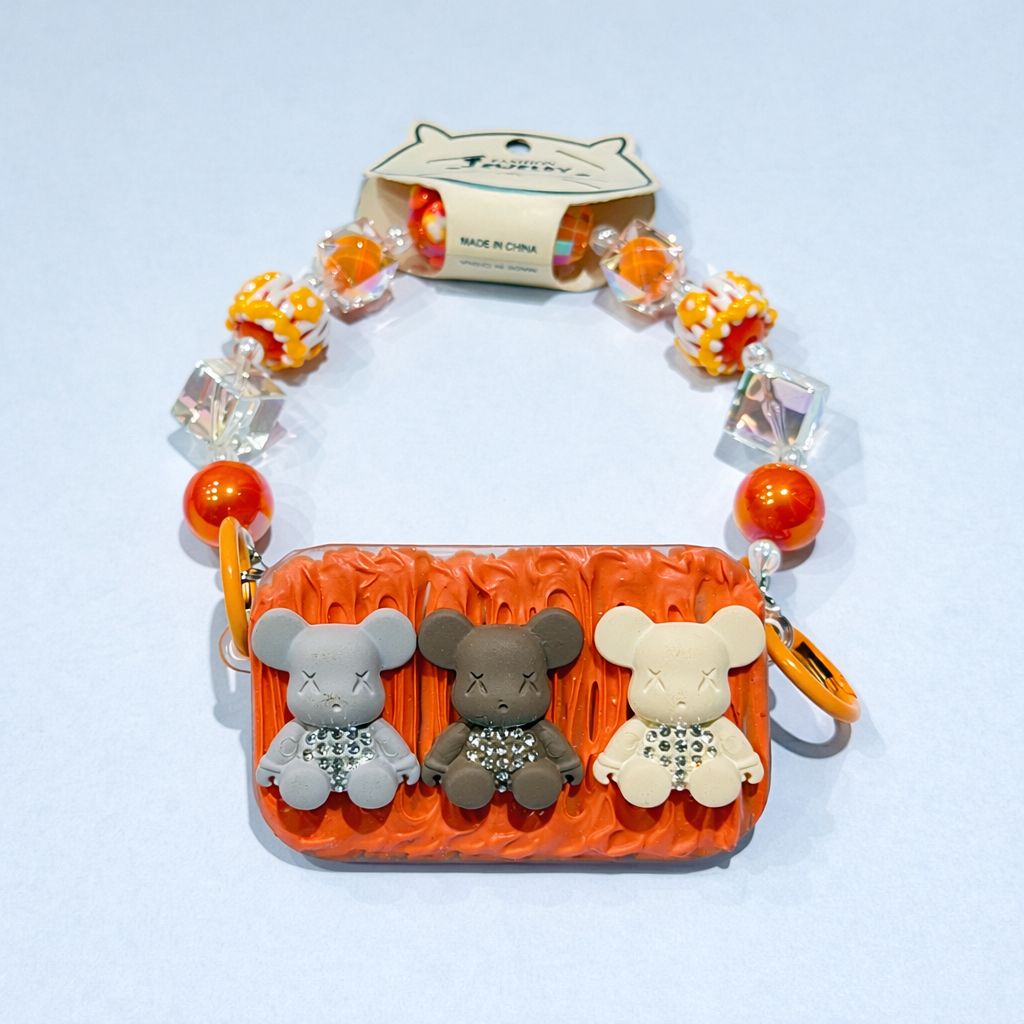 Orange Bears Charm