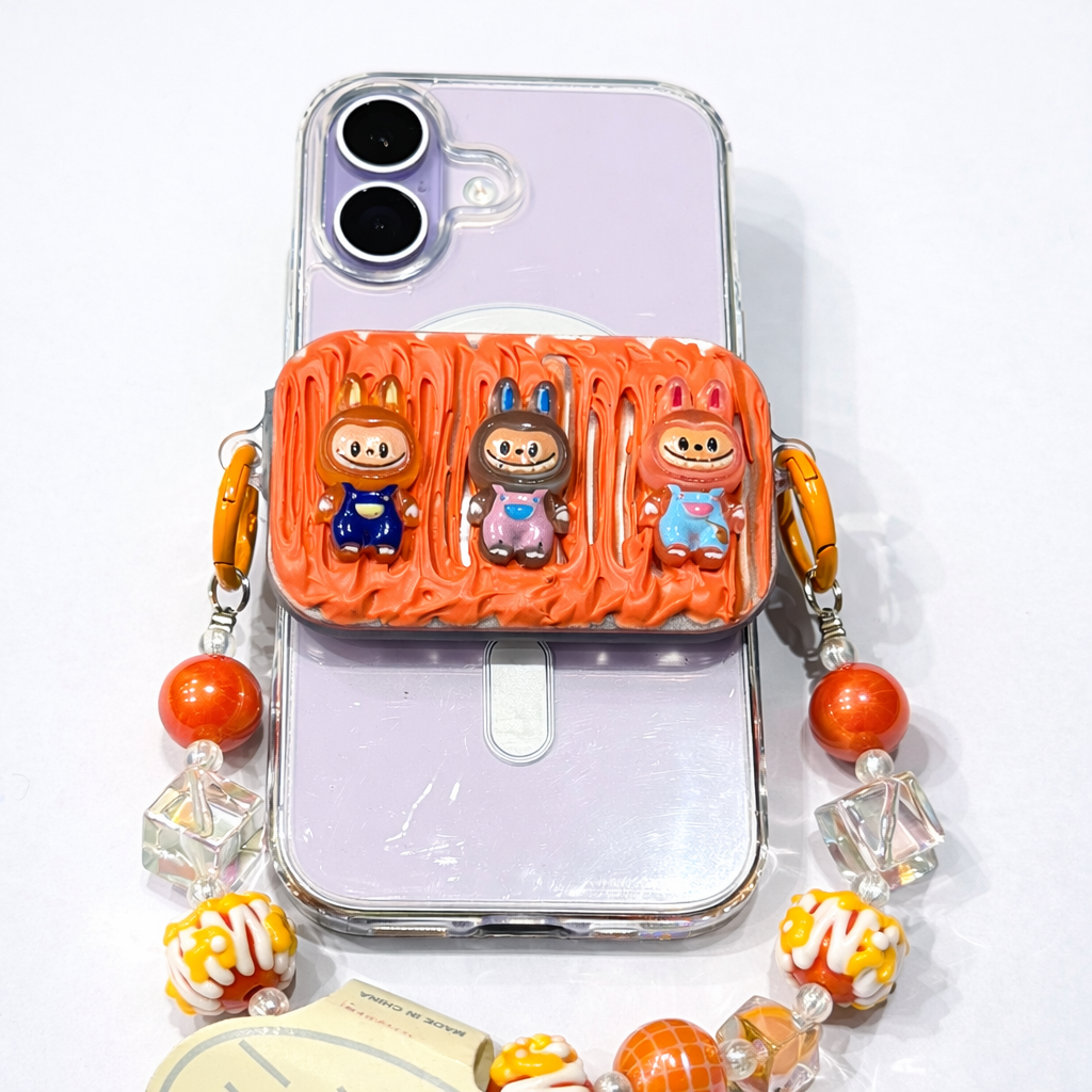 Orange Critter Triplet Charm