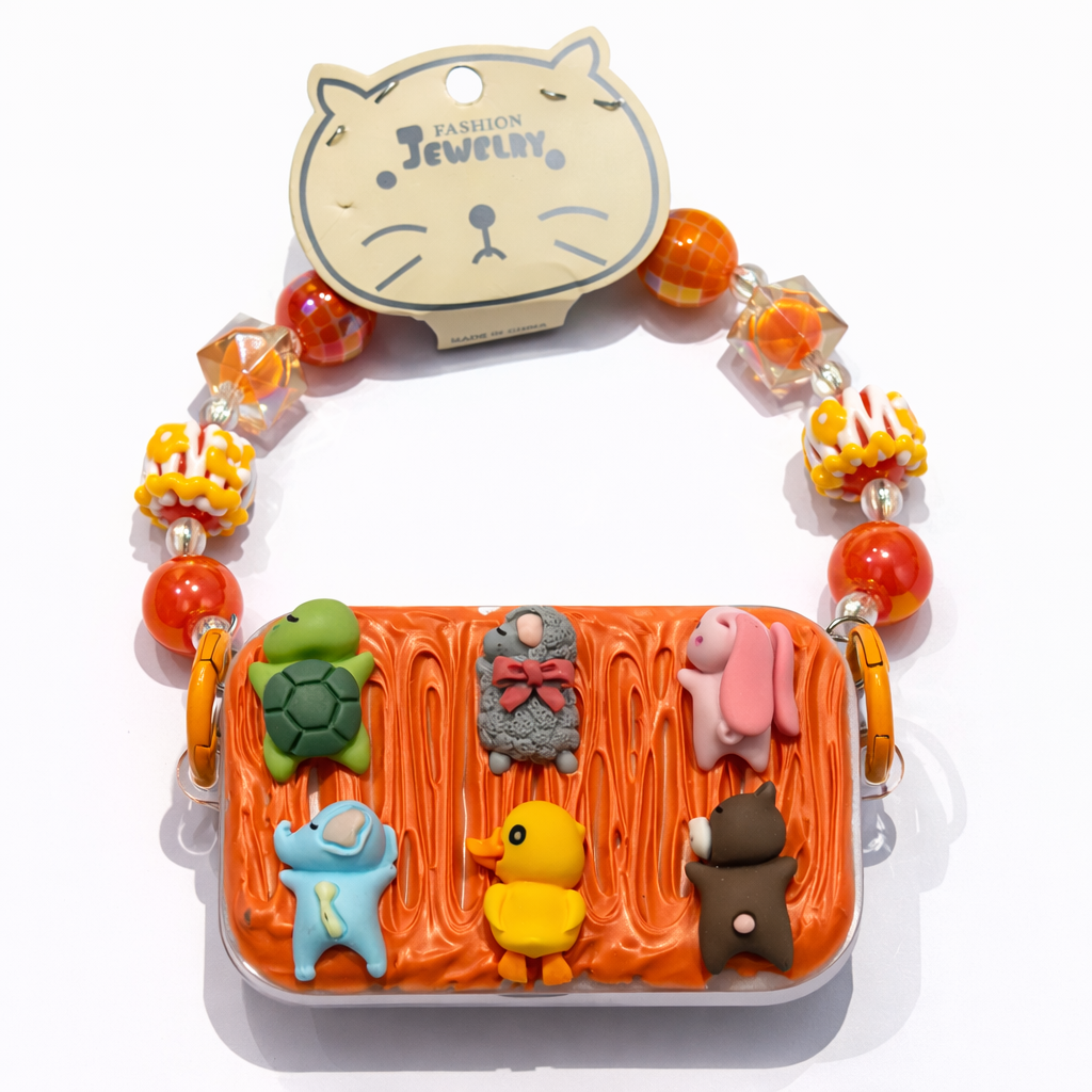 Orange Cute Animals Charm
