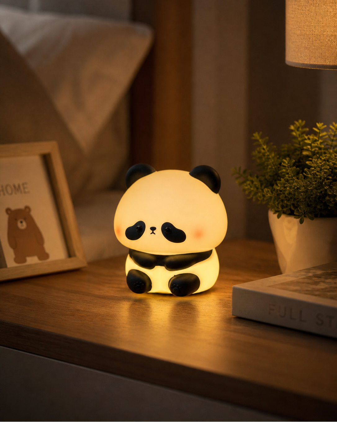 Cute Panda Rechargeable Silicone LED Night Light | Touch Lamp
