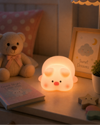 Cute Pig Rechargeable Silicone LED Night Light | Touch Lamp