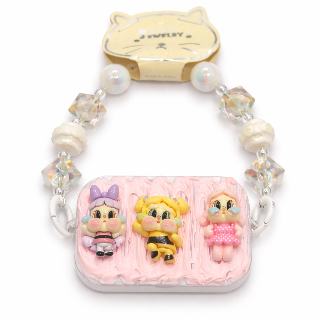 Pink 3 Dolls Charm