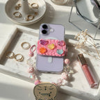 Pink Glitter Heart Charm