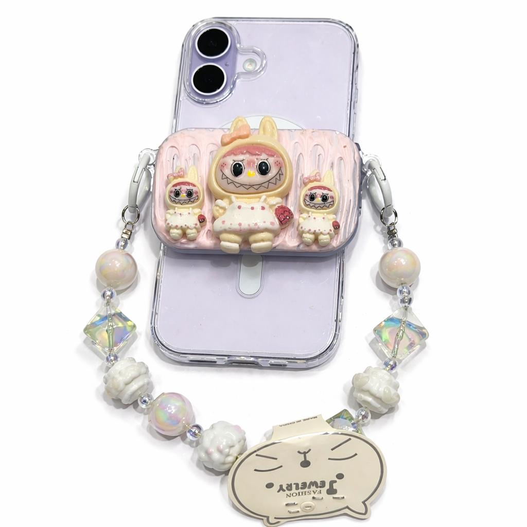 Pink Critter Triplet Charm