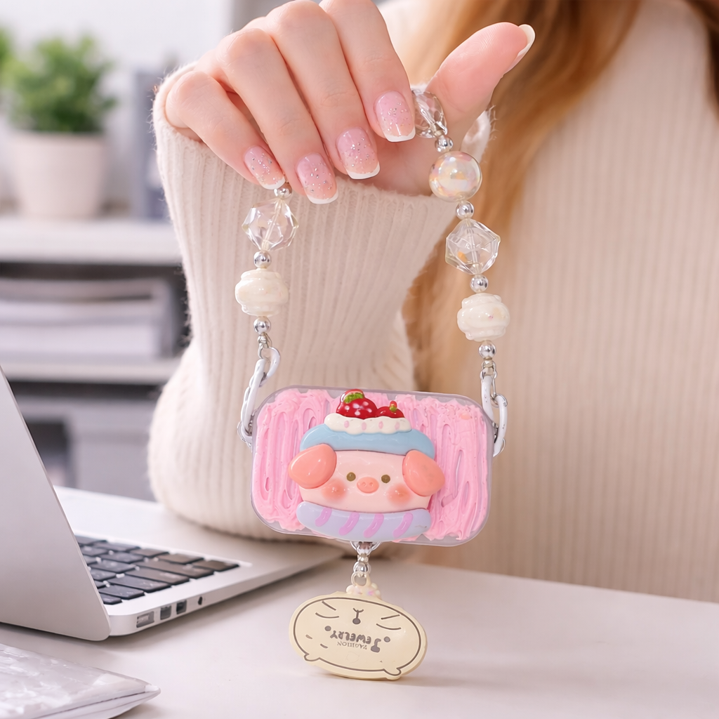 Pink Piggy Charm