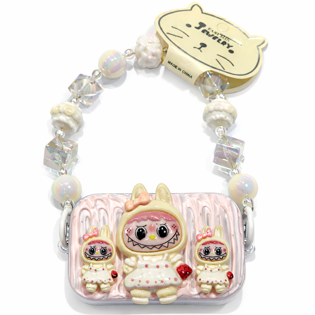 Pink Critter Triplet Charm