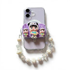 Purple 3 Dolls Charm