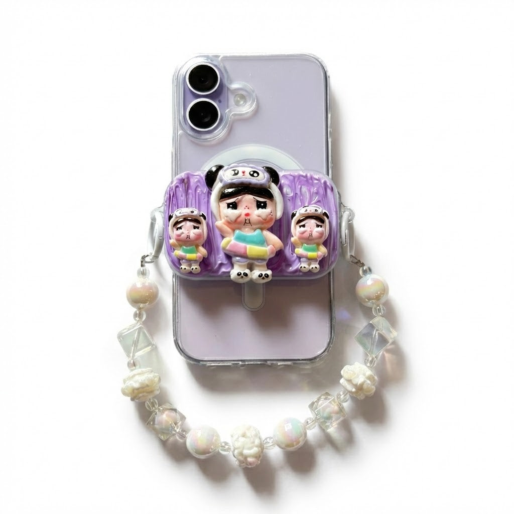 Purple 3 Dolls Charm