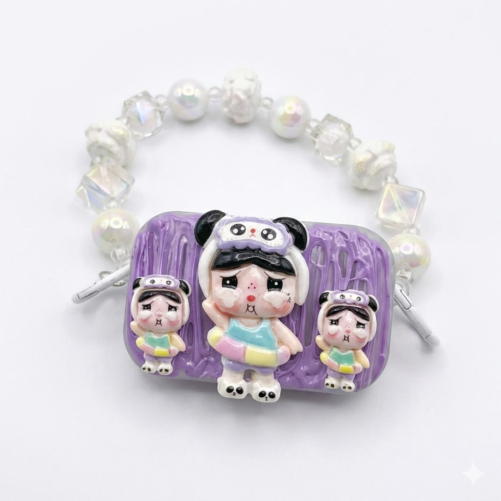 Purple 3 Dolls Charm