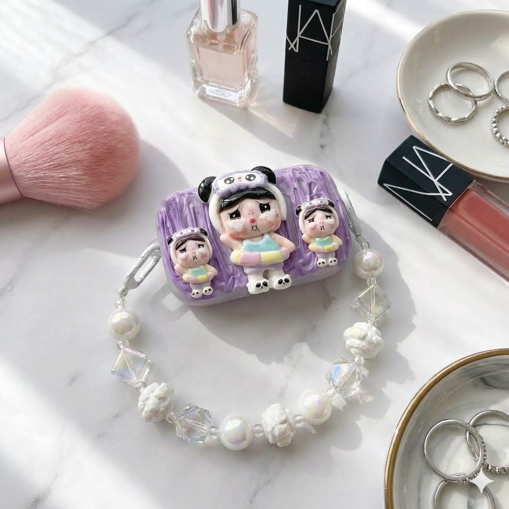 Purple 3 Dolls Charm