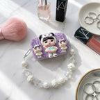 Purple 3 Dolls Charm