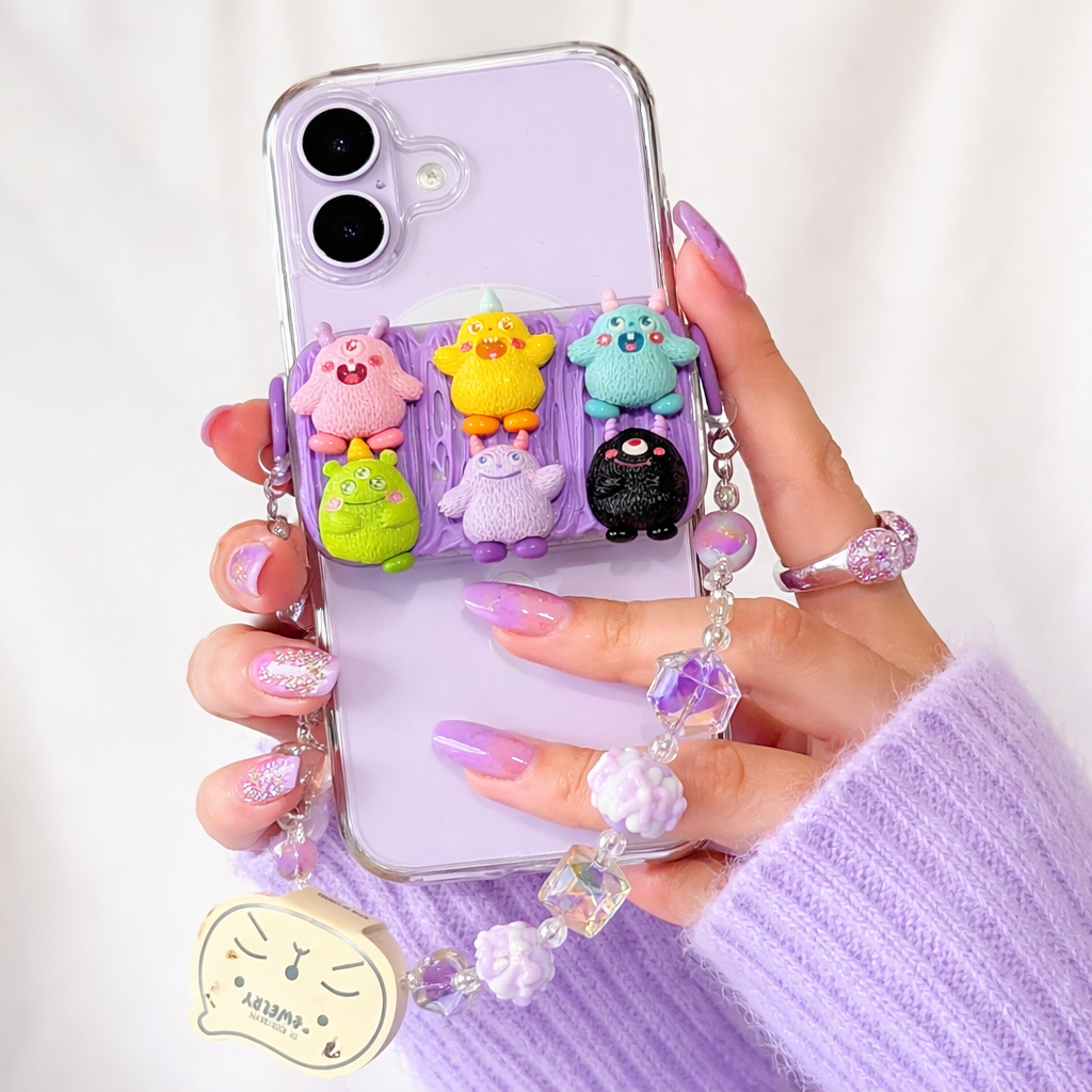 6 Purple Monsters Charm