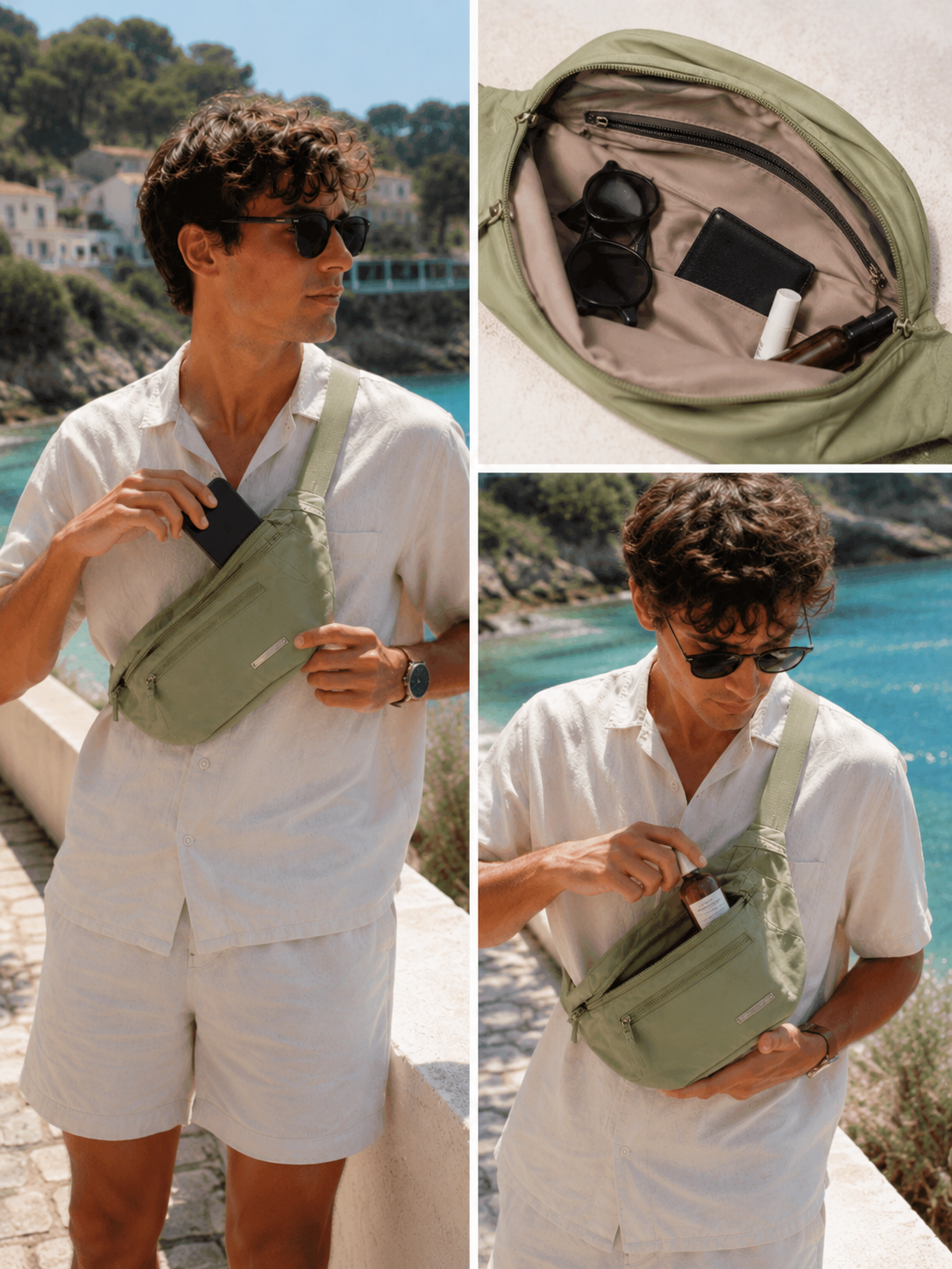 Drift Crossbody Fanny Bag (Sage)