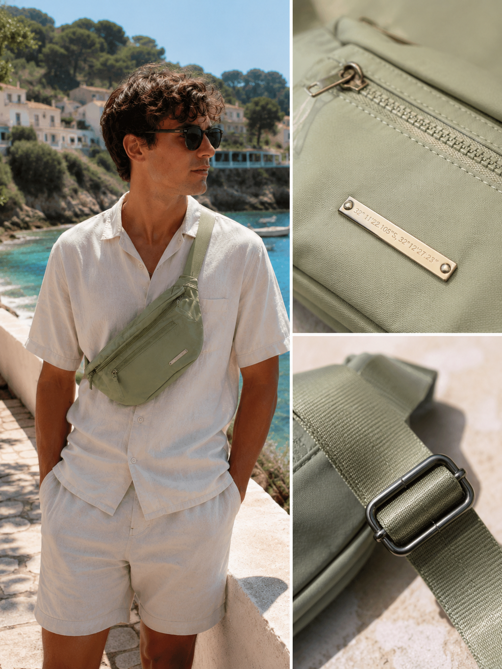 Drift Crossbody Fanny Bag (Sage)