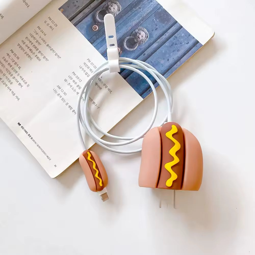 Sausage Sandwich Shape Charger & Cable Protective Case