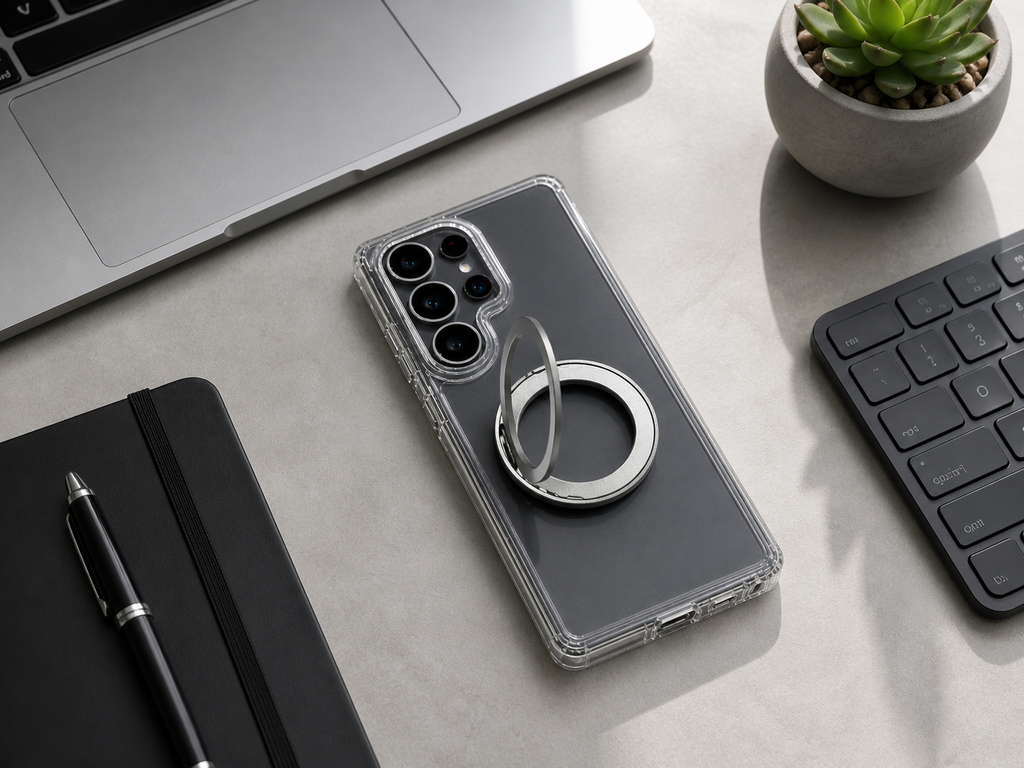 Samsung Magsafe 360 Rotating HaloGrip Clear Case