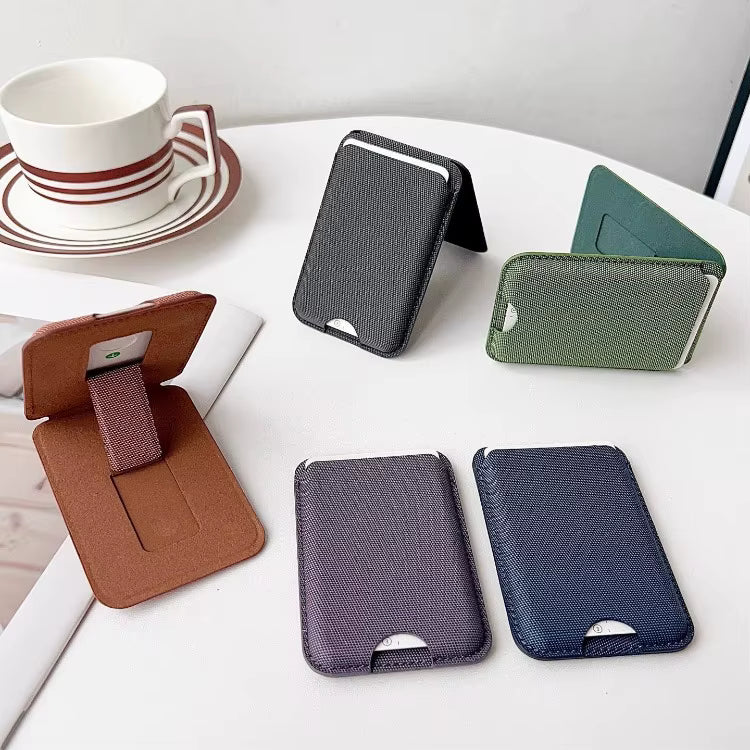 Slim Textile MagSafe Card Holder – 4 Cards | N52 Magnetic - Green