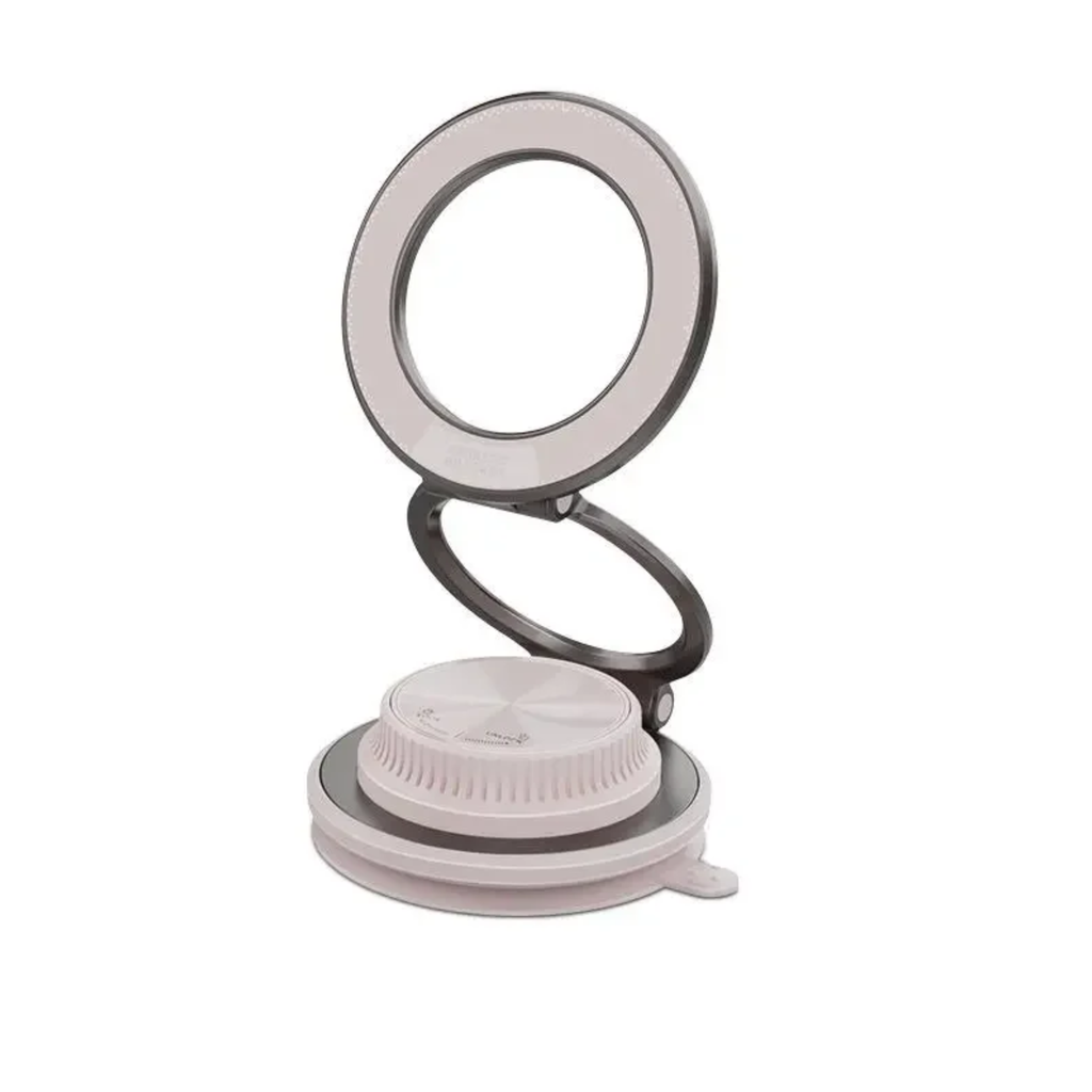 Magnetic Vacuum Phone Mount Holder – Ultra Thin, 20KG Hold, 360° Rotation (Beige)
