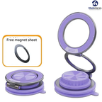Magnetic Vacuum Phone Mount Holder – Ultra Thin, 20KG Hold, 360° Rotation (Purple)