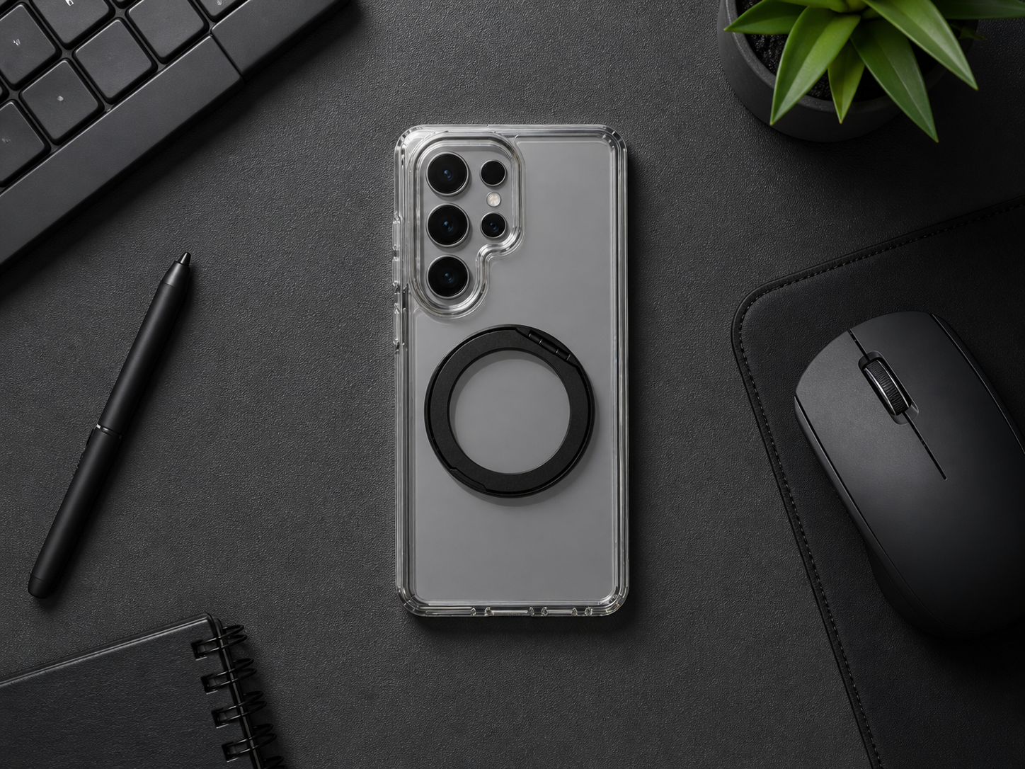 Samsung Magsafe 360 Rotating HaloGrip Clear Case