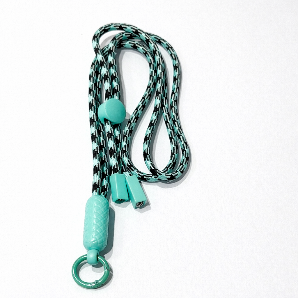 Mint Green & Black Crossbody Phone Lanyard