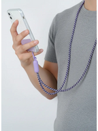 Lavender and Black Crossbody Phone Lanyard