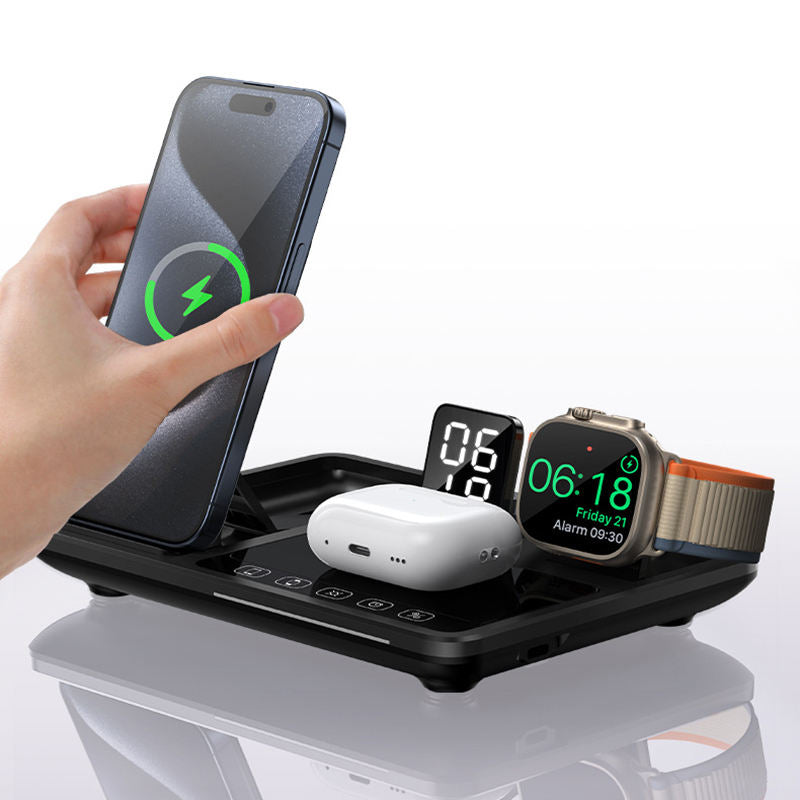 4-in-1 Fast 15W Portable Multi-Functional Wireless Charging Dock