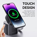 3-in-1 Magnetic Wireless Charging Station, 15W Fast Charger for Phone, Watch & Earbuds