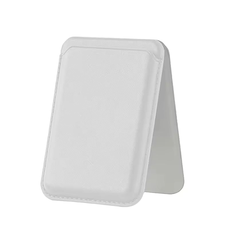 Premium Magnetic Leather Card Holder | N52 Magnet & RFID Block - Ivory